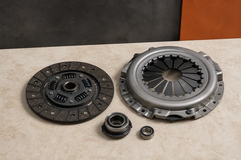 Physical clutch friction disc, diaphragm pressure plate, release bearing and pilot bearing