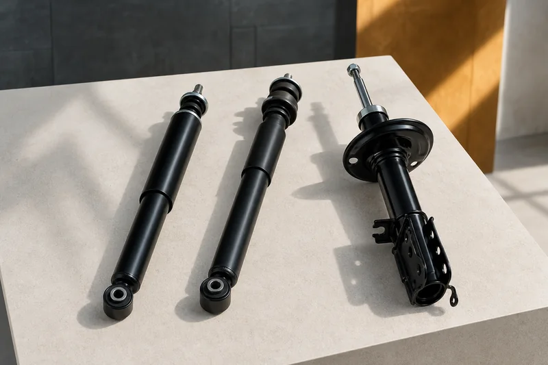 Unbranded rear shocks and a front strut arranged as distinct suspension applications