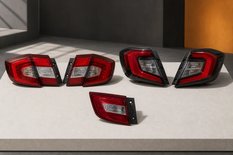 Unbranded sedan and hatchback tail-lamp variants with one separate inner lamp